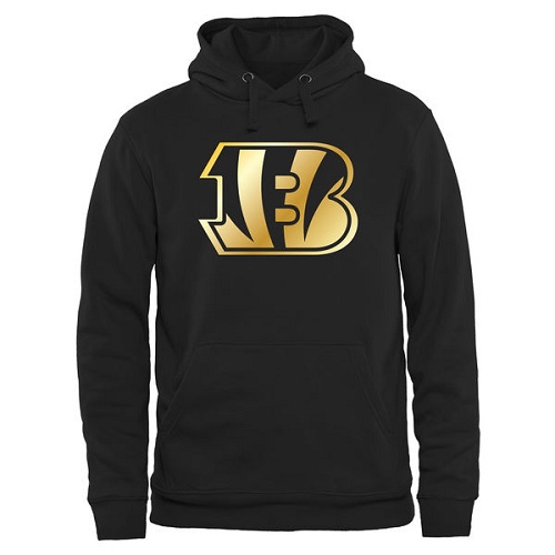 NFL Men's Cincinnati Bengals Pro Line Black Gold Collection Pullover Hoodie